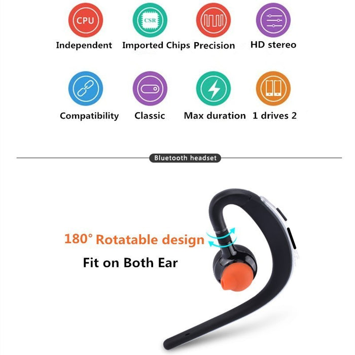 Bluetooth Earphones Headset Wireless Headphones Handsfree Wireless Headset Noise Cancelling Sports Bluetooth Headphones Music - iDeviceCase.com