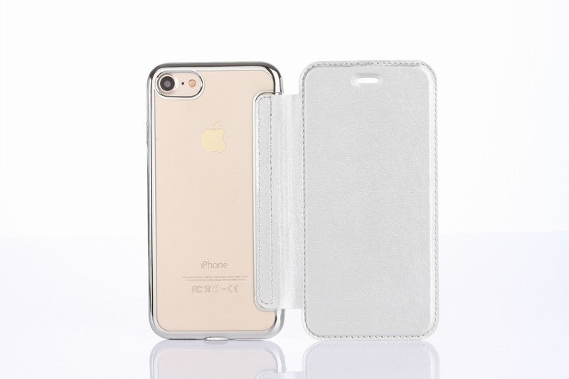HAISSKY For iPhone 7 Plus Case 7 iPhone X Case Transparent TPU Luxury Leather Wallet Filp Cover Slim Light Glitter Phone Cases - iDeviceCase.com