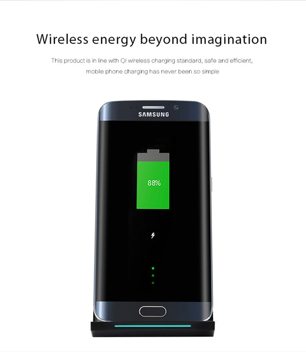 Lestopon Wireless Charger Qi  Charging Standard Vertical Black  For iPhone|7| 6| 5 8 plus X Samsung S8 S7 S6 edge Note5 - iDeviceCase.com