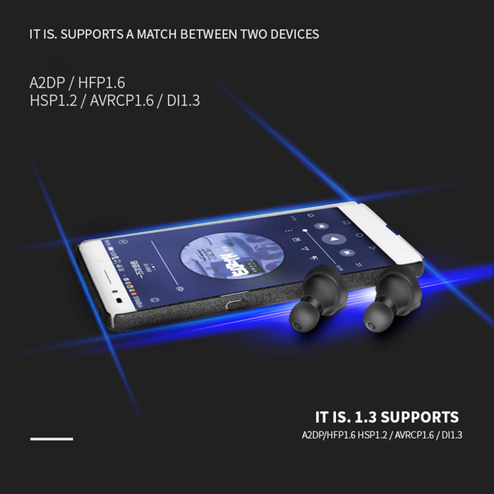 Ubit AF-A1 Bluetooth Earphone 2 Pieces With Mic True Wireless Earphones Sports Bluetooth Headsets - iDeviceCase.com