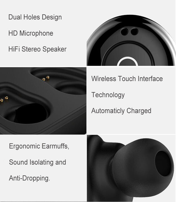 Original VONTAR TWS Earteana True Wireless Bluetooth earphone twins Earbuds portable with charging box For IOS Android - iDeviceCase.com