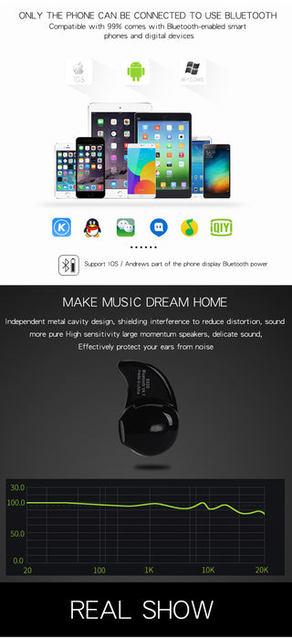 KEYSION Mini Style Bluetooth Headset Wireless Bluetooth Earphone Music Sport Stereo For iPhone X 8 Plus Samsung S8 Xiaomi Huawei - iDeviceCase.com