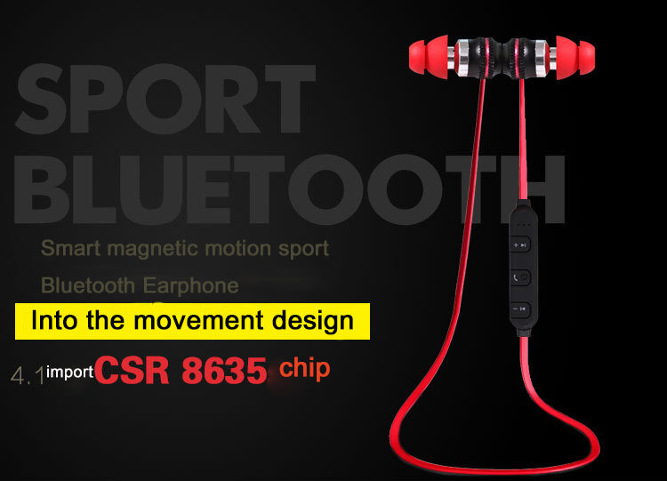 HUAST V4.1 Sport Bluetooth Earphone With Mic Wireless Headphones bluetooth Headset Magnet Earbuds For Phone Noise Cancelling - iDeviceCase.com