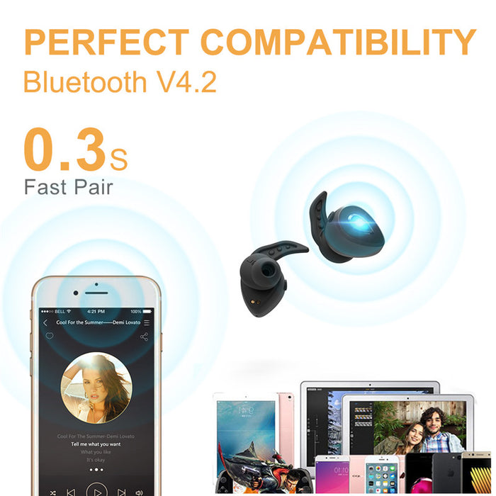 Mini Wireless Bluetooth Earbud Wireless Bluetooth Earphone Noise Reduction Volume Control For Cell phone Wonstart W305 - iDeviceCase.com