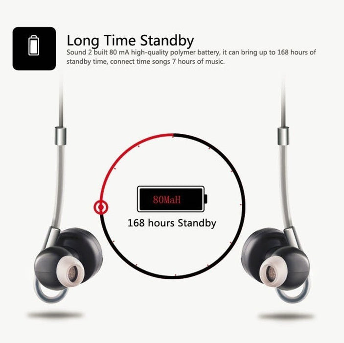 Noise Cancelling Bluetooth Headset Sports Wireless Handsfree Earphones Voice Command with Mic - iDeviceCase.com