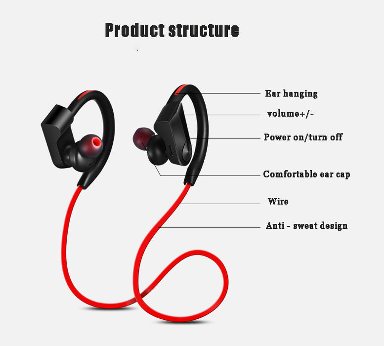 Tebaurry Bluetooth Earphone Sport wireless headphones headset IPX4 earbuds with mic - iDeviceCase.com