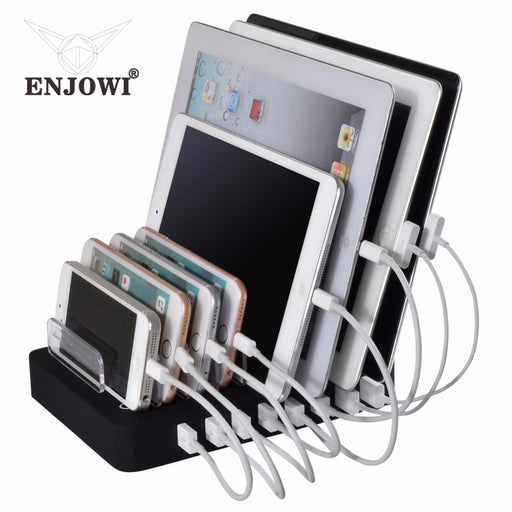 Enjowi 8 Ports Desktop Charging 8*2.4A Multi Quick USB With Stand Power for Family Office Phone holder - iDeviceCase.com