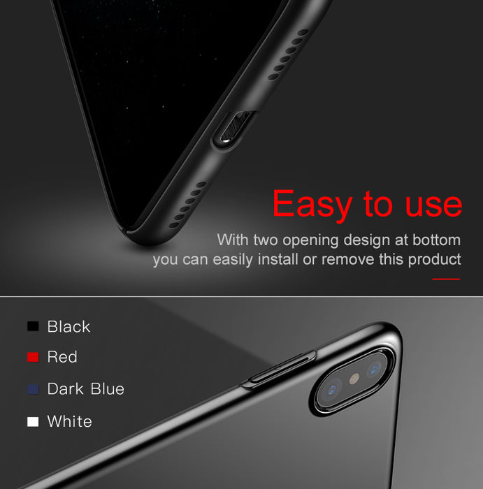 Baseus Luxury Slim Case For Apple iPhone X Ultra Thin Smooth Hard PC Phone Cases - iDeviceCase.com