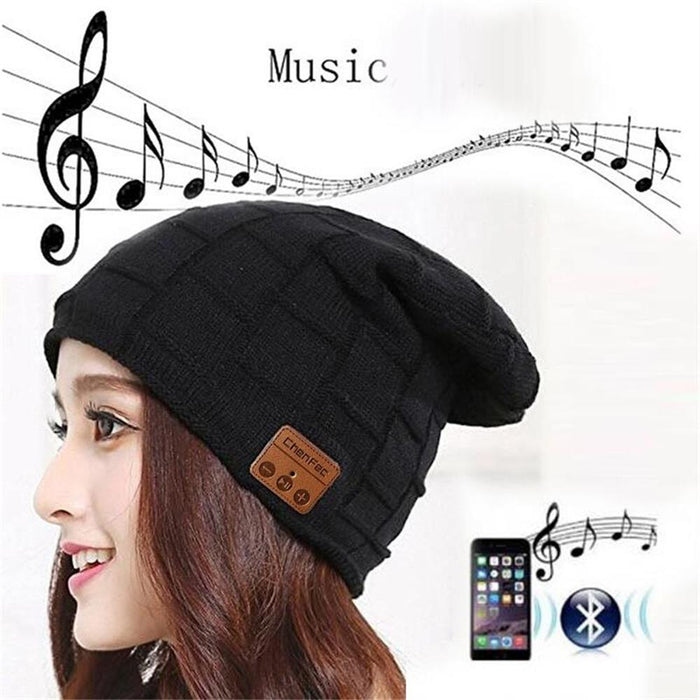 Fashion Wireless Bluetooth Music hat cap Bluetooth Earphone Headphone Headset Speaker Mic Sport Knitted Hats - iDeviceCase.com