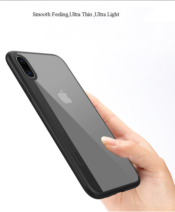 daTTap For Apple iPhone X Case Slim Transparent Ultra Thin Hard PC + Soft TPU Full Protective Back Cover For iPhone X Case Coque - iDeviceCase.com