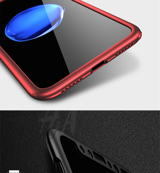 H&A 360 Degree Protection Case For iphone X Cover Luxury Case Plastic Hard Shockproof Back Cover For iphone X Phone Shell - iDeviceCase.com