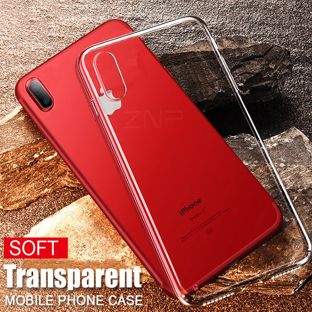 ZNP Silicone Transparent TPU Case Ultra Thin Soft Cover Crystal Clear Silicon Phone Cases Capa - iDeviceCase.com