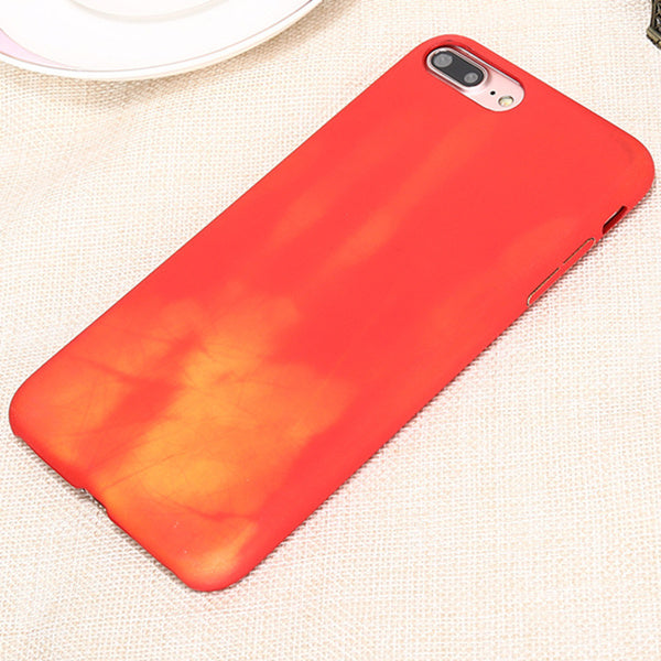 HAISSKY Thermal Sensor For iPhone X iPhone 7 6 6s Plus 5 5s SE Case Leather Heat Sensitive Color Change Cover Phone Accessories - iDeviceCase.com