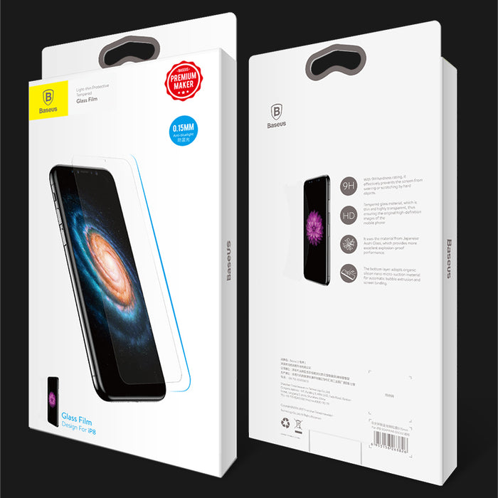 Baseus 9H 0.15mm Screen Protector For iPhone X Tempered Glass - iDeviceCase.com