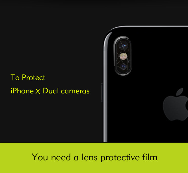 2pcs For iPhone X Benks Transparent Camera Lens Back Screen Protector Tempered Glass Film - iDeviceCase.com