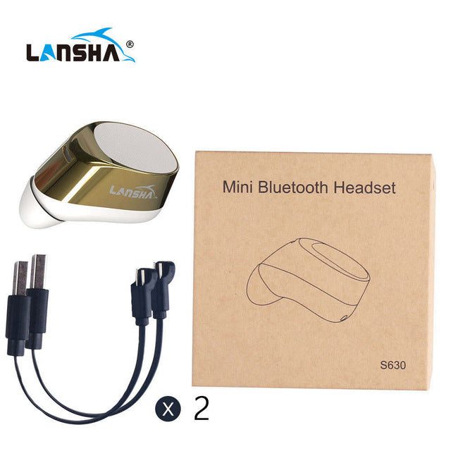 LANSHA Mini Bluetooth Earbuds Handsfree Noise Cancelling Smallest Wireless Earphone With Mic - iDeviceCase.com