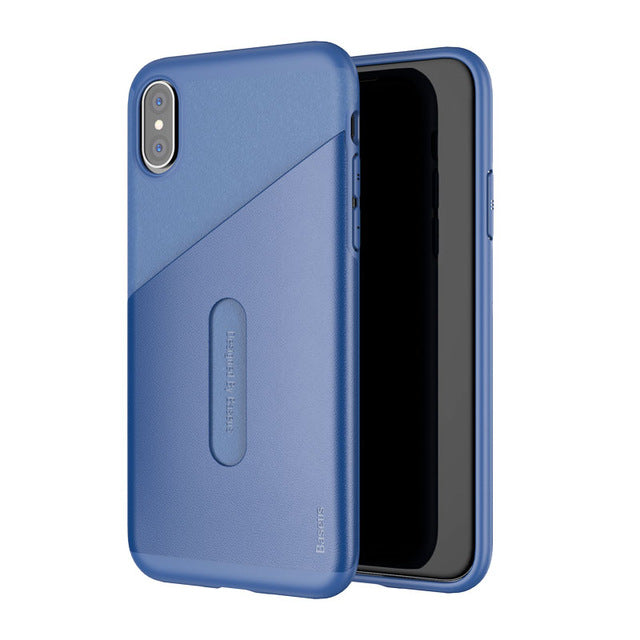 Baseus Card Pocket Case For iPhone X Capinhas PU Leather PC TPU Protective Card Slot Wallet Cover - iDeviceCase.com