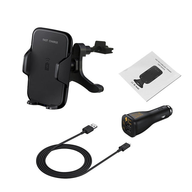 Charging Car Mount Holder For Iphone X 8 Plus Fast Qi Wireless Charger Phone Holder for Samsung Galaxy Note 8 S8 S7 S6 Edge 5 - iDeviceCase.com