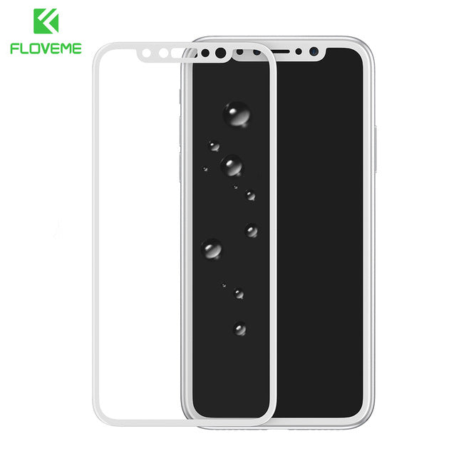 FLOVEME 3D Tempered Glass Screen Protector For iPhone X Glass Film Ultra Thin 0.26mm 9H Explosion-proof Anti-scratch Protector - iDeviceCase.com