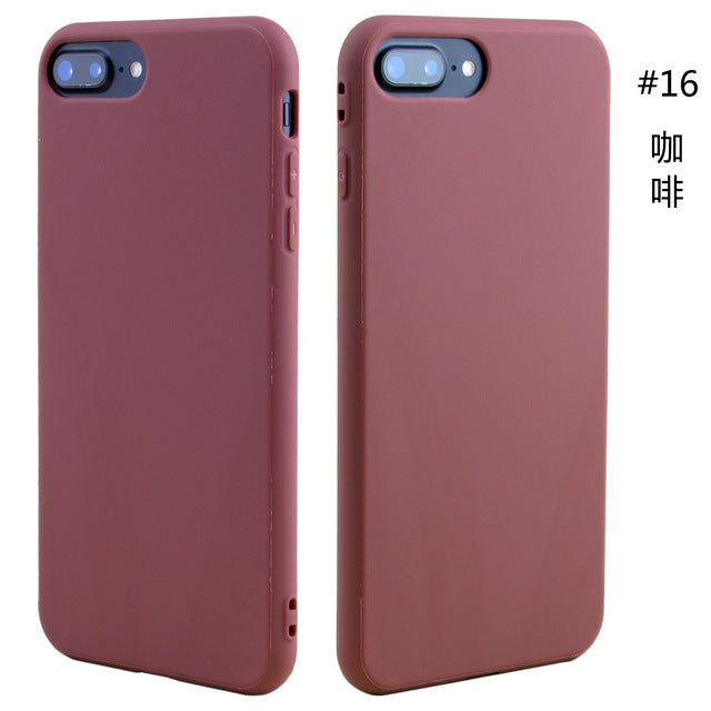 Slim Silicon Phone Case Ultra Thin Matte TPU Back Case Cover Skin Solid Candy Color - iDeviceCase.com