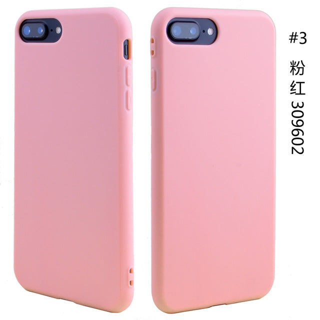 Slim Silicon Phone Case Ultra Thin Matte TPU Back Case Cover Skin Solid Candy Color - iDeviceCase.com