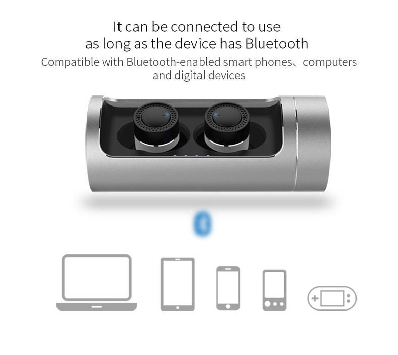 NEW OVEVO Q62 Dual Wireless Bluetooth Earphone Portable Charging 800mAh Cabin Headset Mini Earphone - iDeviceCase.com