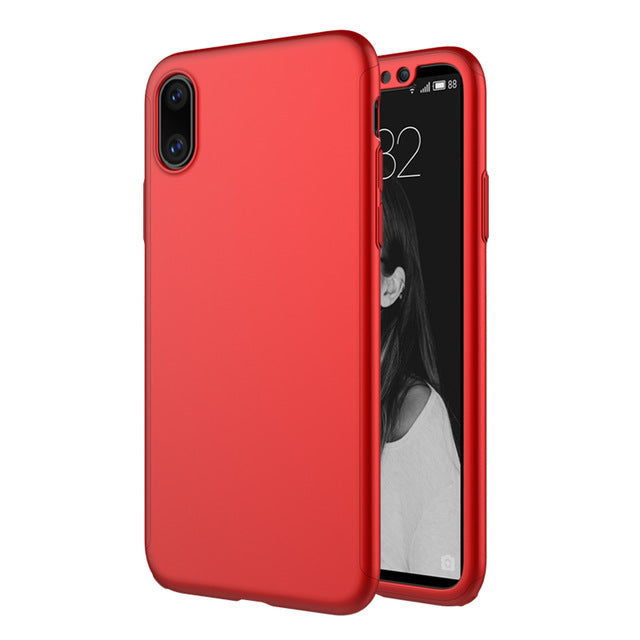 iphone X case cover 360 full protection front back coque ultra thin mofi original glass coque - iDeviceCase.com