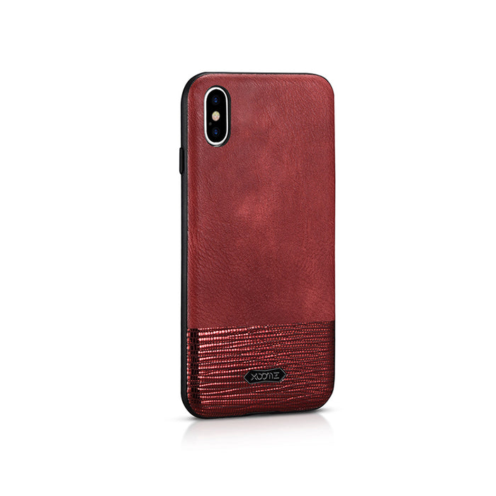 Fahsion Serpentine Stitching Leather Fitted Case For Apple iPhone X Anti-Knock Protect Snake Pattern Case For iPhone X 5.8 inch - iDeviceCase.com