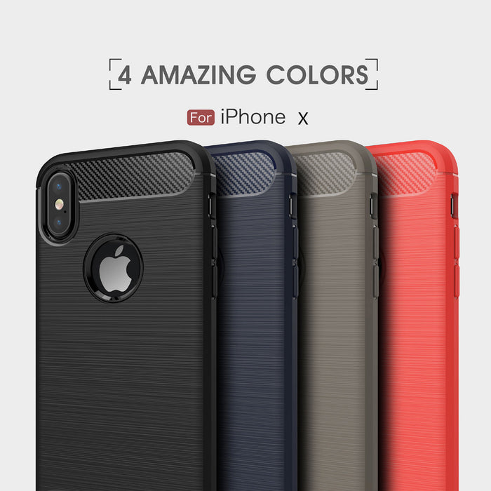 Soft Silicone TPU Carbon Fiber Case Coque Luxury Shockproof Armor Full Cover Protection - iDeviceCase.com