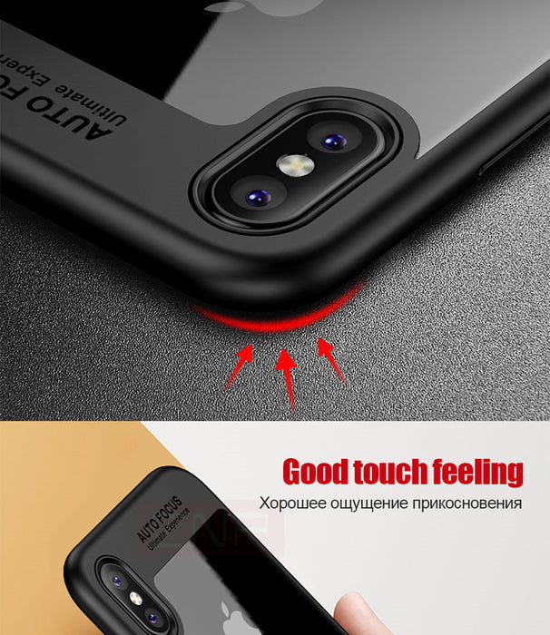 ZNP Luxury Back Soft Phone Cases For iPhone X Case TPU & PC Transparent Protective Full Cover - iDeviceCase.com