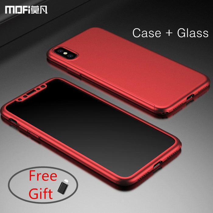 full cover front back set red PC hard luxury for X edition case capa coque funda 360 cover - iDeviceCase.com