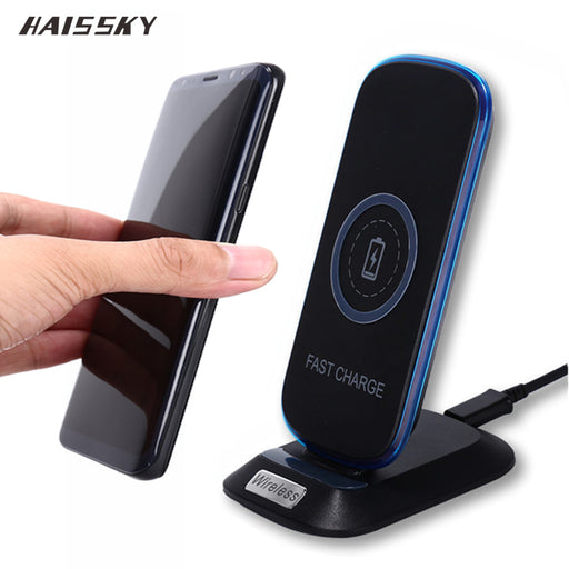 HAISSKY FAST Charger Qi Wireless Stand Charging For iPhone X 8 Plus Samsung Galaxy S6 Edge Plus S7 Edge S8 Plus Note 5 Note 8 - iDeviceCase.com