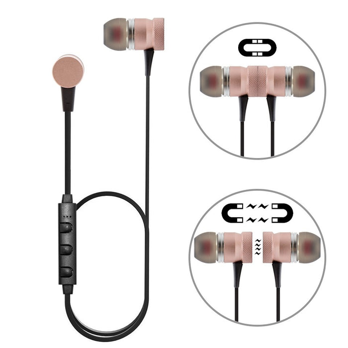 Wearable Bluetooth Earphones CSR 4.1 wireless headset headphones Magnetic Stereo Earpiece - iDeviceCase.com