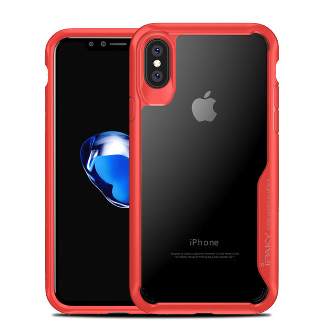 For apple iphone x phone case IPAKY Brand Cover Case Transparent shell case Luxury 360 Degree Protect  Phone Fundas case Cover - iDeviceCase.com