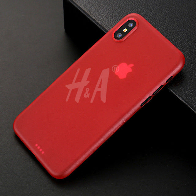H&A matte phone Case For iPhone X Luxury Hard Back Full Cover cases For Apple iphone X Cover Phone Bag Capa - iDeviceCase.com