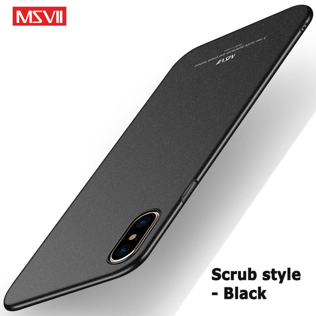 For iPhone x case Original MSVII brand Silm scrub case For Apple iphone x coque ultra thin PC cover For iphone 10 iphonex cases - iDeviceCase.com