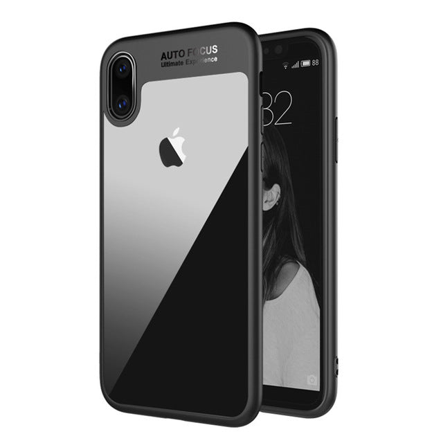Lovebay Transparent Full Cover Case For iPhone X Clear Phone Cases Super Slim Soft TPU Acrylic & PC Back Cover For iPhoneX - iDeviceCase.com