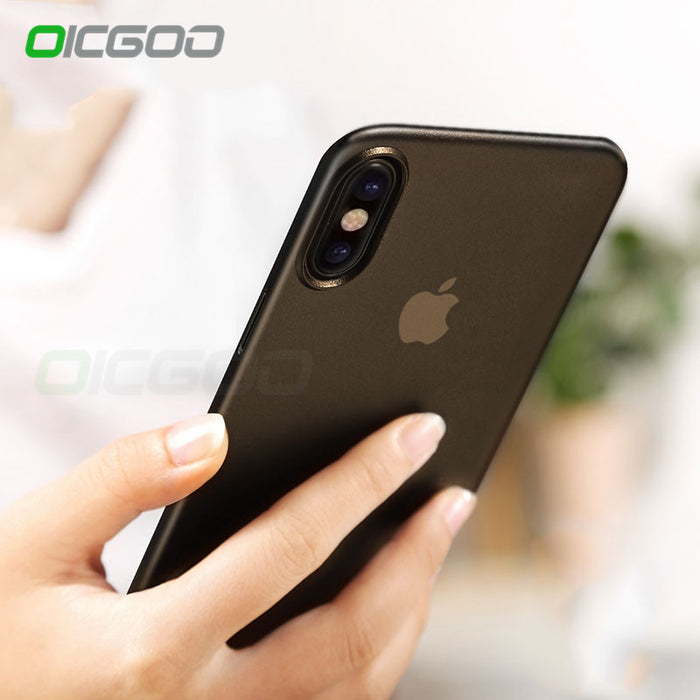OICGOO Ultra Thin Matte Transparent Phone Cases For iPhone 8 7 6 Plus Cover Case For iphone X Case 8 7 6 6S 0.3mm Phone Bag Capa - iDeviceCase.com