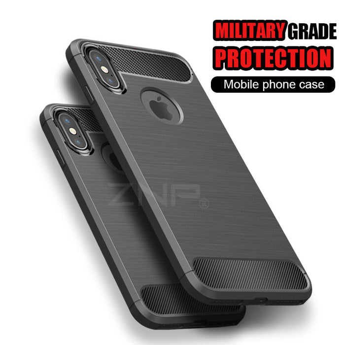 ZNP Carbon Fiber TPU Soft Silicone Cases Luxury Back Protector shell - iDeviceCase.com