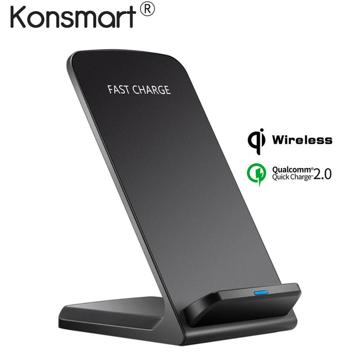 KONSMART Qi Fast Wireless Charger QC 2.0 Quick Charge Dock Stand Base Charger for iPhone 8 10 X Samsung S6 S7 S8 Note5 Xiaomi - iDeviceCase.com