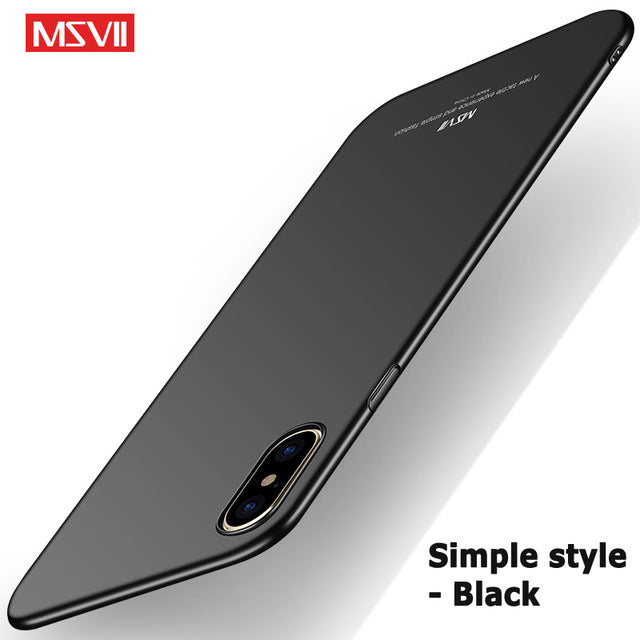 For Apple iPhone x case Original MSVII Silm scrub case For iphone x coque ultra thin PC cover For iphone 10 cases For iphonex - iDeviceCase.com