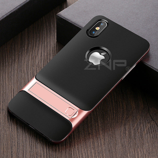 ZNP 360 Protective Case Cover Kickstand PC+TPU Shock Proof Holder Phone Case - iDeviceCase.com