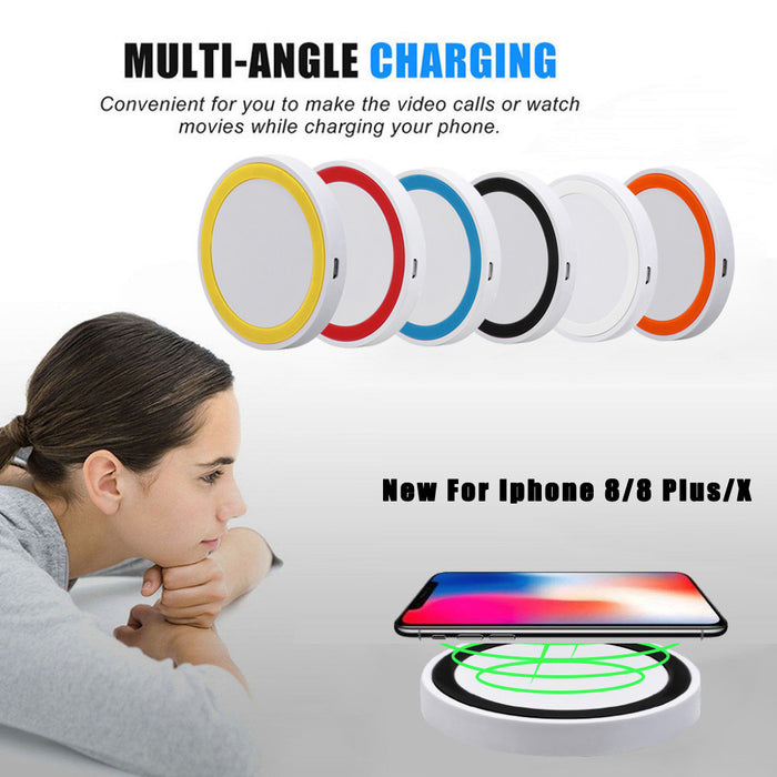 Del Portable Qi Wireless Power Fast Charger Charging Pad For Iphone 8 / 8 Plus / X - iDeviceCase.com