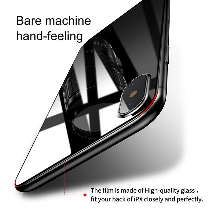 Baseus Back Screen Protector Tempered Glass For iPhone X 10 3D Curved Anti-scratch Protective Film - iDeviceCase.com