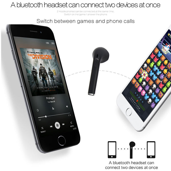 Mini bluetooth Earphone Wireless Headset Earbud In-Ear Earphone Earpiece for Apple iPhone 7 7 plus Xiaomi PK I7 earphone - iDeviceCase.com