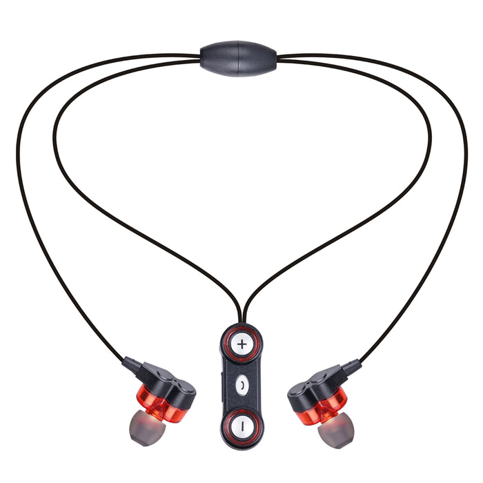 Sports Necklace Bluetooth Earphone CSR4.1 APT-X Noise Cancelling Headphone Magnetic Double Mic - iDeviceCase.com