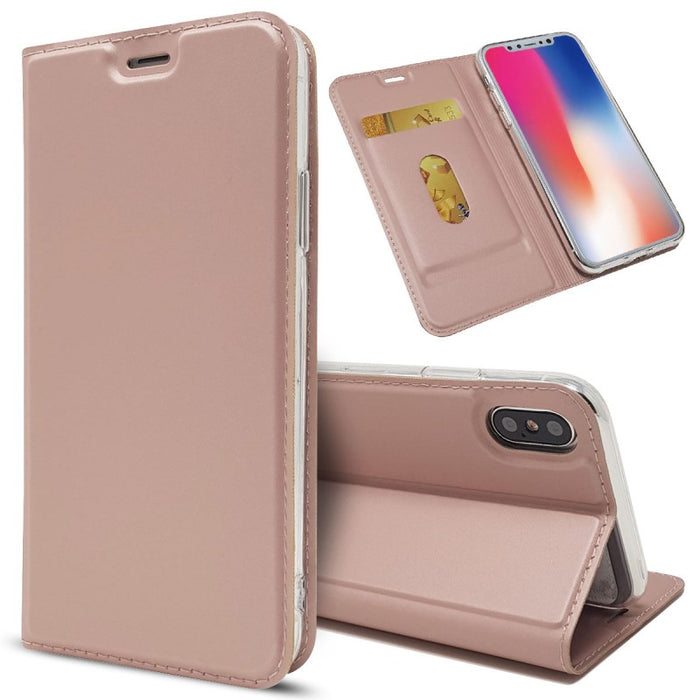 Luxury Book style Leather Case For Apple iphone X iphone 10 Magnetic Wallet Protective Case Flip Cover - iDeviceCase.com