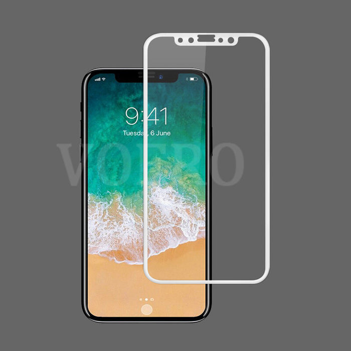 VOERO Luxury Tempered Glass Full Cover Screen Protector 3D Curved Soft Edge Protector Case - iDeviceCase.com