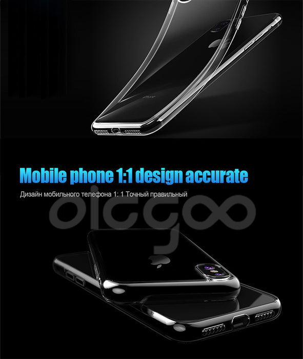 Oicgoo Transparent Protection Full Cover Case For iPhone X Phone Cases Ultra Thin Silicone Soft TPU - iDeviceCase.com