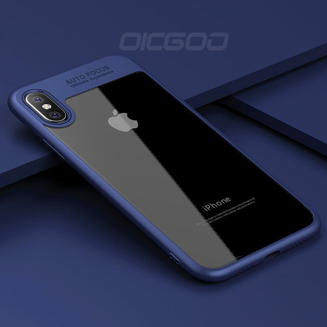 OICGOO Ultra Thin Silicone Transparent TPU & PC Full Cover Cases For iphone 8 7 6 Plus 6S 7 8 Case For iphone X Phone Case Coque - iDeviceCase.com